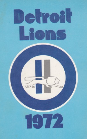 1972_National Football League_Detroit Lions Media Guide Cover Art Reproduction